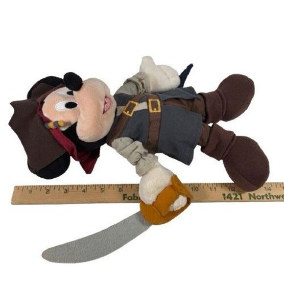 Disney Mickey Mouse Plush Jack Sparrow Pirates of the Caribbean Stuffed Doll 14" - Picture 12 of 12